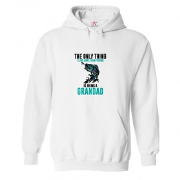 The Only Thing I Love More Than Fishing is Being a Grandad Classic Mens Kids and Adults Pullover Hoodie For Fishermen